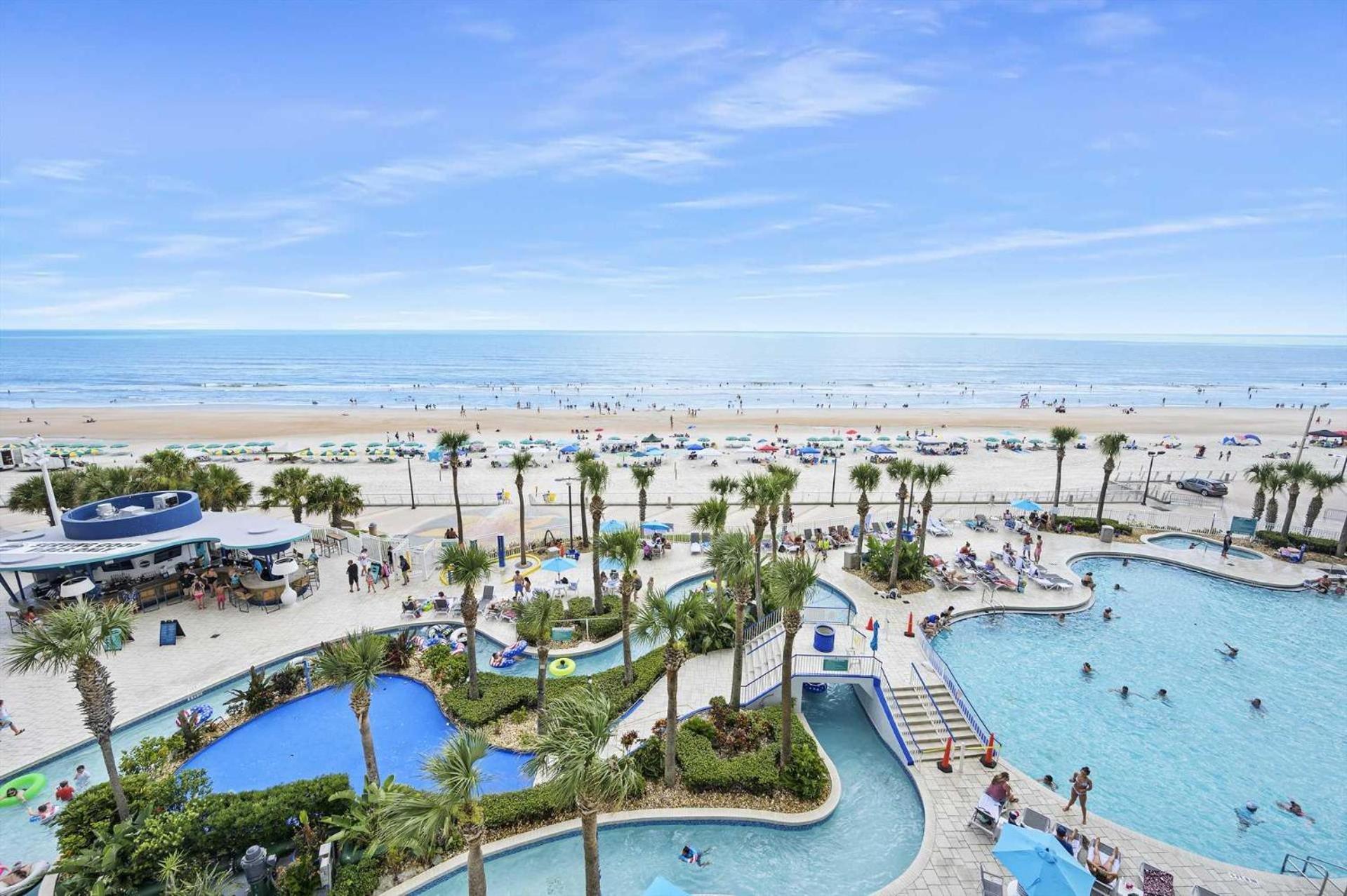Luxury 2br Dbl Balcony Direct Ocean Wyndham * Daytona Beach